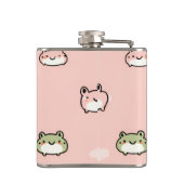 Personalisierter Niedlicher Kawaii Pastel Frosch D Flachmann (Rückseite)