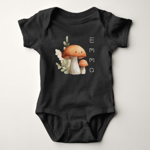 Personalisierter Niedlicher Kawaii-Pilz Baby Strampler