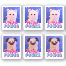 Personalisierter Niedlicher Kawaii Pink Blue Plush