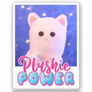 Personalisierter Niedlicher Kawaii Pink Blue Plush Aufkleber
