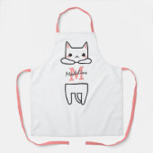 Personalisierter Niedlicher Kittname Schürze (Vorderseite)