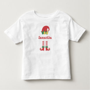 Personalisierter Niedlicher Kleinkind Elf Weihnach Kleinkind T-shirt