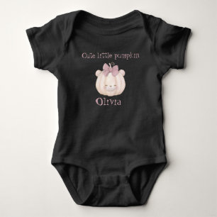 Personalisierter Niedlicher Kürbis Baby Strampler