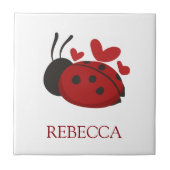 personalisierter niedlicher Ladybug Fliese (Vorderseite)