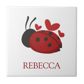 personalisierter niedlicher Ladybug Fliese