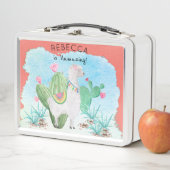 Personalisierter Niedlicher Lama Metall Brotdose (Beispiel)