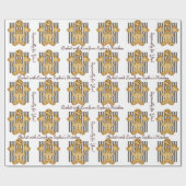 Personalisierter Niedlicher Lebkuchen Mann Keks Geschenkpapier (Flach)