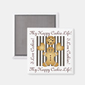 Personalisierter Niedlicher Lebkuchen Mann Keks Magnet (Vorderseite/Rückseite)