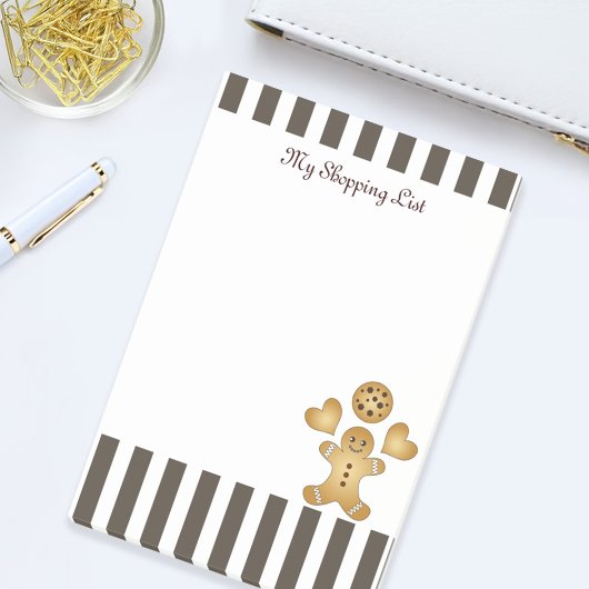 Personalisierter Niedlicher Lebkuchen Mann Keks Post-it Klebezettel