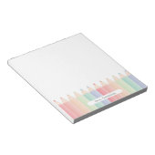 Personalisierter Niedlicher Lehrer Rainbow Notizblock (angewinkelt)
