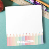 Personalisierter Niedlicher Lehrer Rainbow Notizblock