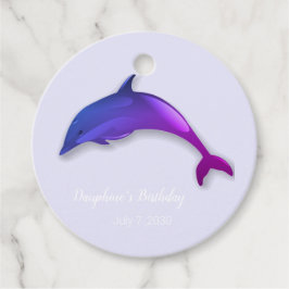 Personalisierter Niedlicher lila Delphin Geschenkanhänger