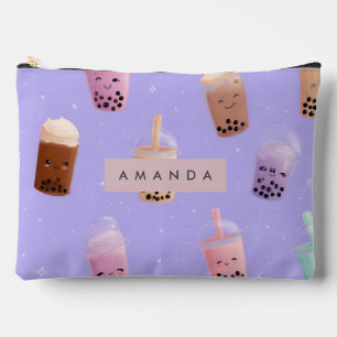 Personalisierter Niedlicher Lila Pasteltee Zubehörtasche