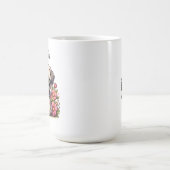 Personalisierter Niedlicher Mops Welpenhund Kaffeetasse (Mittel)