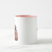 Personalisierter Niedlicher Mops Welpenhund Tasse (Zentrum)