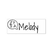 Personalisierter Niedlicher Name des Clef-Symbols Gummistempel (Prägung)