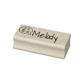 Personalisierter Niedlicher Name des Clef-Symbols Gummistempel (Stempel)