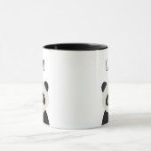 Personalisierter Niedlicher Panda Cartoon schwarz- Tasse (Zentrum)