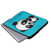 Personalisierter Niedlicher Pandabär aus Schwarz u Laptopschutzhülle (Vorne Knopf)