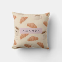 Personalisierter Niedlicher Pastell Croissant Kaff