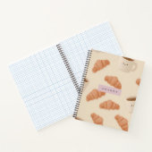 Personalisierter Niedlicher Pastell Croissant Kaff Notizblock (Innenseite)