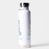 Personalisierter Niedlicher Pinguin-Kapitän Illust Trinkflasche (Rechts)
