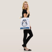 Personalisierter Niedlicher Pinguin Kinder Totbeut Tasche (Am Model)