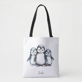 Personalisierter Niedlicher Pinguin Tasche