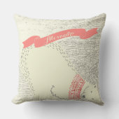 Personalisierter Niedlicher Polarbär Apricot Banne Kissen (Vorderseite)