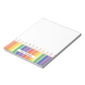Personalisierter Niedlicher Rainbow-Lehrer Notizblock (Rotiert)