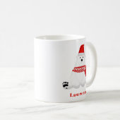 Personalisierter Niedlicher Red Polar Bär Weihnach Kaffeetasse (VorderseiteRechts)