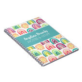 Personalisierter Niedlicher Regenbogen und Sonnen Notizblock (Rechte Seite)