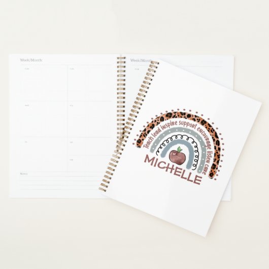 Personalisierter Niedlicher Regenbogenlehrer | IND Planer (Anzeige)