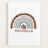 Personalisierter Niedlicher Regenbogenlehrer | IND Planer (Vorderseite)