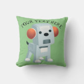 Personalisierter Niedlicher Roboter Toaster Welpen Kissen (Vorderseite)