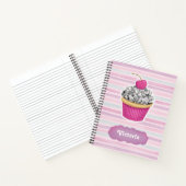 Personalisierter Niedlicher Rosa Cupcake Notizblock (Innenseite)