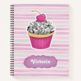 Personalisierter Niedlicher Rosa Cupcake Notizblock