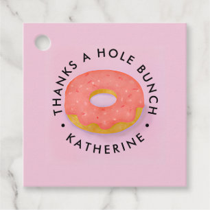 Personalisierter Niedlicher Rosa Donut Dank des Lo Geschenkanhänger