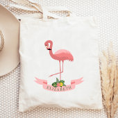 Personalisierter Niedlicher Rosa Flamingo Tragetasche