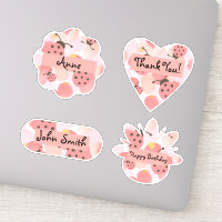 Personalisierter Niedlicher Rosa-Fliegenvögel