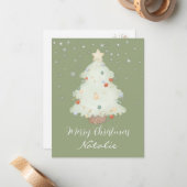 Personalisierter niedlicher Salbei Mitteilungskarte (Vorderseite/Rückseite Beispiel)