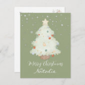 Personalisierter niedlicher Salbei Mitteilungskarte (Vorne/Hinten)