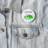 Personalisierter Niedlicher Schildkrötenname Button (Beispiel)