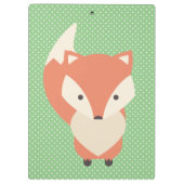 Personalisierter niedlicher SchlafenFox Klemmbrett (Rückseite)