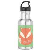 Personalisierter niedlicher SchlafenFox Trinkflasche (Vorderseite)