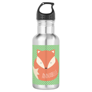 Personalisierter niedlicher SchlafenFox Trinkflasche