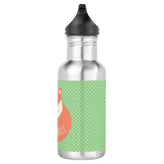 Personalisierter niedlicher SchlafenFox Trinkflasche (Rechts)