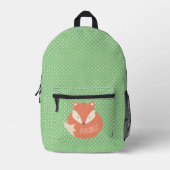 Personalisierter Niedlicher Schlaffuchs Bedruckter Rucksack (Vorderseite)