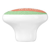 Personalisierter Niedlicher Schlaffuchs Keramikknauf (Seitenansicht)