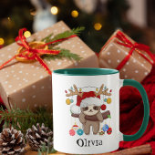 Personalisierter Niedlicher Schlitten, Weihnachtsm Tasse